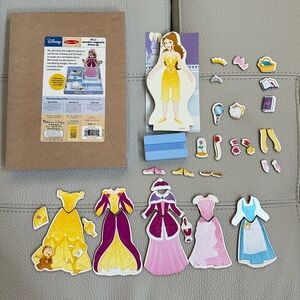 *SOLD* 
Melissa & Doug Disney Belle
 Magnetic Dress-Up Wooden Doll Pretend Play